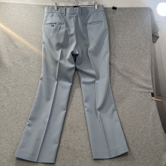 Vintage Levis Action Slacks Mens Size 34x31 Light Blue Trouser Pants flared - Picture 7 of 12